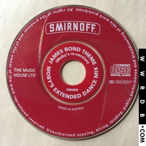 Moby James Bond Theme (Re-Version) European CD single (3") TMH 002 product image photo cover number 2