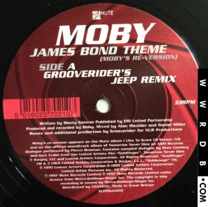 Moby James Bond Theme (Re-Version) United Kingdom 12" single XL12MUTE 210 product image photo cover